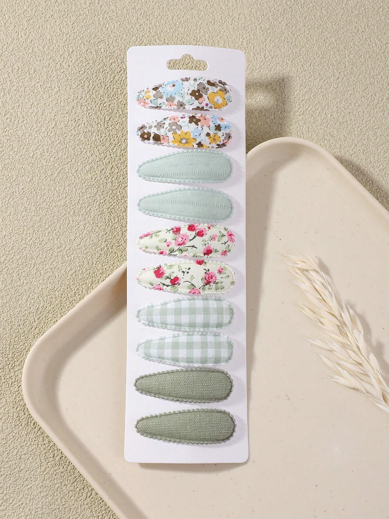 10pcs/Set Pastel Blossom Hair Clip